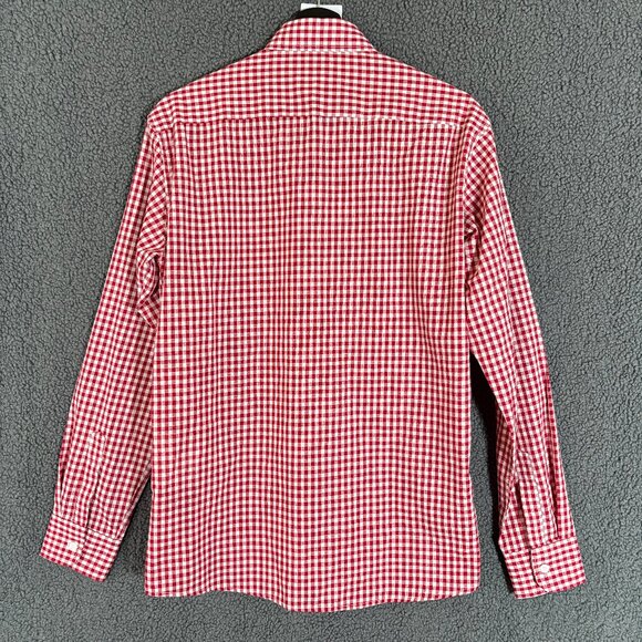 Comme des Garcons Play Japan Made Check Button Down Shirt - Men's Size M - Red - Picture 4 of 11